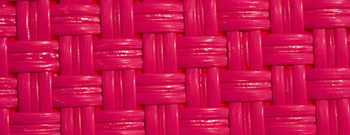 Close-up of the Moulin Rouge Gala Bag woven pattern using 100% recycled plastic.