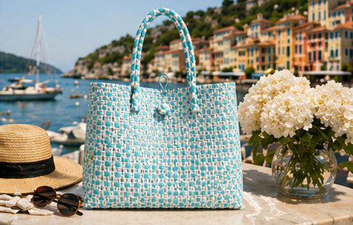 Saint-Tropez Gala Bag – A breezy blend of coastal tones that reflect the relaxed sophistication of the French Riviera. Fresh, light, and endlessly stylish. 